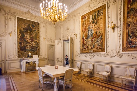 SAINT PETERSBURG, RUSSIA - FEB 24, 2015: One of the rooms of the State Hermitage, a museum of art and culture in Saint Petersburg, Russia. It was founded in 1764 by Catherine the Greatのeditorial素材