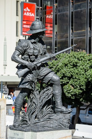 CAPE TOWN, SOUTH AFRICA - FEB 22, 2013: Memorial statue in Cape Town, South Africa. Cape town is the most popular international touristic destination in Africaのeditorial素材