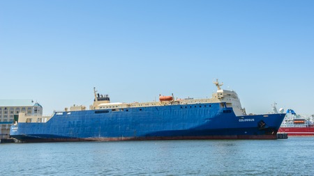 CAPE TOWN, SOUTH AFRICA - FEB 22, 2013: Boats in the harbour of Cape Town, South Africa. Cape town is the most popular international touristic destination in Africaのeditorial素材