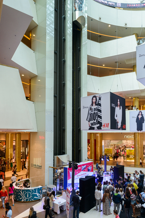SAINT PETERSBURG, RUSSIA - AUGUST 14, 2014: Part of the Commercial center 'Galery' in Saint Petersburg. One of the biggest commercial centres in the city, opened on Nov 25, 2010のeditorial素材