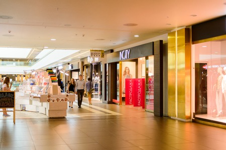 SAINT PETERSBURG, RUSSIA - AUGUST 14, 2014: Part of the Commercial center 'Galery' in Saint...