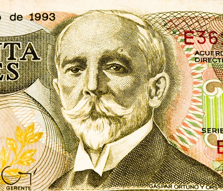 50 Costa Rican colones bank note. Colones is the national currency of Costa Ricaの写真素材