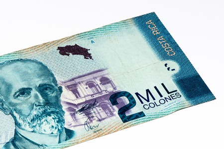 2000 Costa Rican colones bank note. Colones is the national currency of Costa Ricaの写真素材