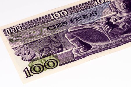 100 Mexican pesos bank note made in 2007の写真素材