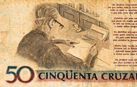 50 Brasilian cruzados novos bank note. Cruados is the former currency of Brasilの写真素材