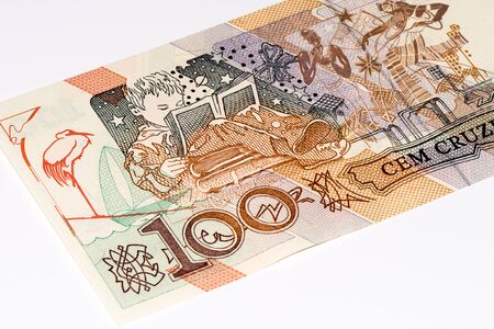 100 Brasilian cruzeiro bank note. Cruzeiro is the former currency of Brasilの写真素材