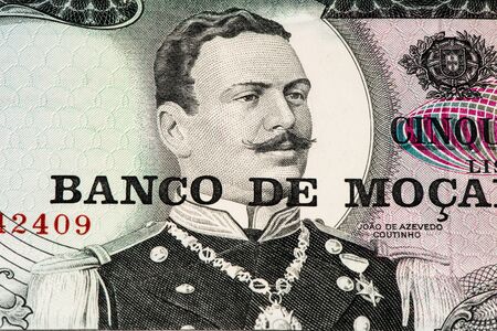 50 Mozambican escudos bank note. Mozambican escudo is former currency of Mozambiqueの写真素材