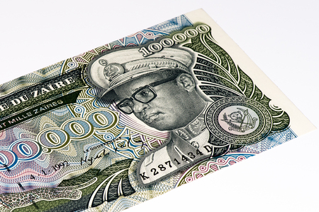 100000 Zaire bank note. Zaire is the national currency of Zaireの写真素材
