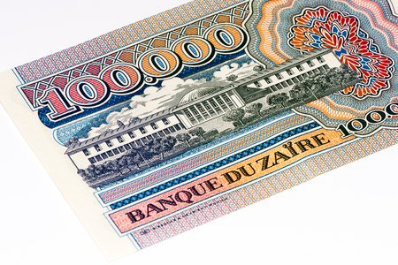 100000 Zaire bank note. Zaire is the national currency of Zaireの写真素材