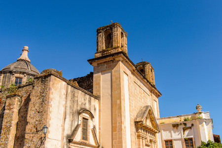 Architecture of Taxco, Mexico. The town is known because of its Silver productsの写真素材