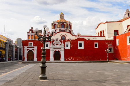 Santo Domingo church, Puebla, Mexico.の写真素材