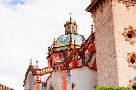 Church of Santa Prisca, Taxco de Alarcon,  Guerrero, Mexico. Built between 1751 and 1758の写真素材