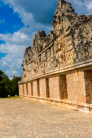 Building of The Nunnery, Uxmal, an ancient Maya city of the classical period. One of the most...