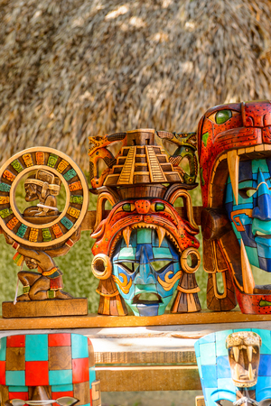 Authentic handcraft souvenirs of maya civilisationの写真素材