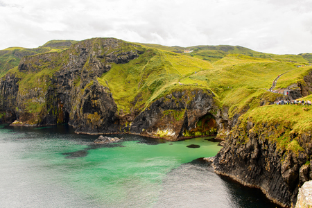 Nature of Carrick-a-Rede, Causeway Coast Route, National Trust. Northern Irelandの写真素材