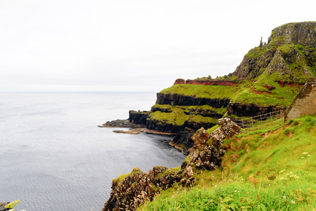 Nature of the Giants Causeway and Causeway Coast, the result of an ancient volcanic eruptionの写真素材