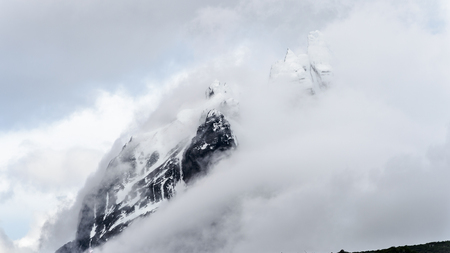 Snow mountain of the Beagle Channel, Tierra del Fuegoの写真素材