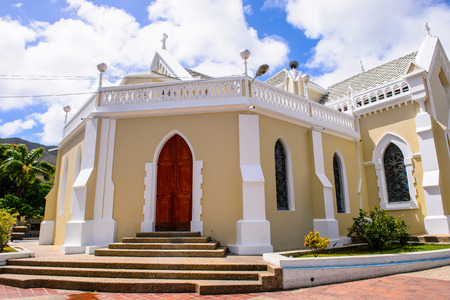 Basilica de la Virgen del Valle in Valley of the Espiritu Santo, Isla Margarita, Venezuelaの写真素材