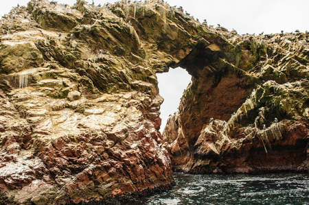 Formations of the Ballestas Islands, South America, Peruの写真素材