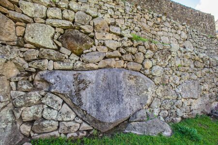 Inca civilization ruins on the mountains of Peruの写真素材