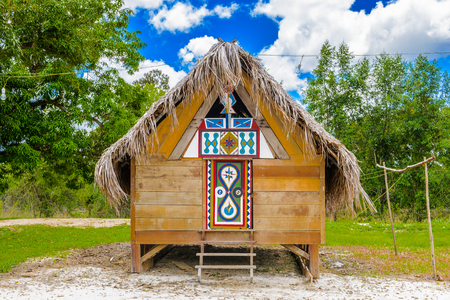 Architecture and nature of Nieuw Amsterdam, Surinameの写真素材
