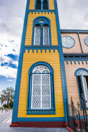 Saint Peter and Paul Cathedral, a wooden Roman Catholic cathedral, Historic Inner City of Paramaribo,の写真素材