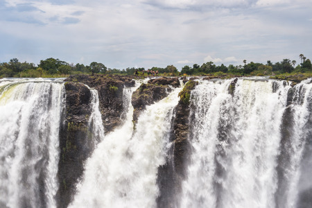 Victoria Falls, boarder of Zambia and Zimbabwe.の写真素材
