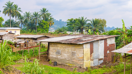 Small poor house in Cameroonの写真素材