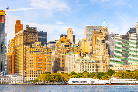 Beautiful view panoramic view of Manhattan of New York City, USA. New York is the most populous city in the United Statesの写真素材