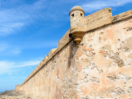 Fortified citadel and walls in Essouira Moroccoのeditorial素材