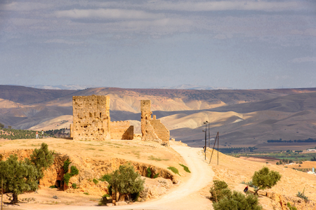 Architecture of Fez, the second largest city of Morocco. Fez was the capital city of modern Morocco until 1925 andの写真素材