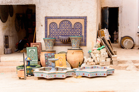 Market place of Fez, the second largest city of Morocco. Fez was the capital city of modern Morocco...