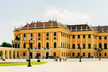 VIENNA, AUSTRIA - JUNE 17: Schonbrunn Palace on June, 17, 2013 in Vienna, Austria. It was a royal residence of Franz Joseph and Elisabethのeditorial素材