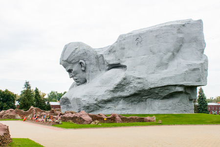 War monument in the Brest Fortress, Brest, Belarus. It is one of the Soviet World War II war monuments commemorating the Soviet resistance against the German invasion on June 22, 1941のeditorial素材