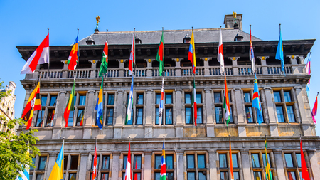 Architecture of the Old Town of Antwerpen, Belgiumのeditorial素材