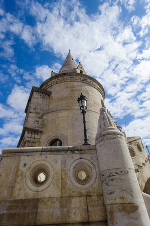 Fisherman's Bastion, on the Buda bank of the Danube, on the Castle hill in Budapest, around Matthias Church.のeditorial素材