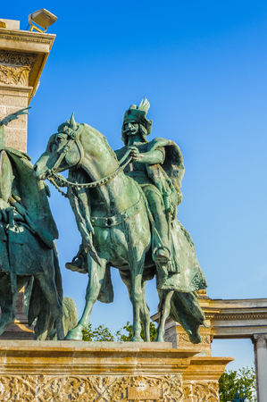 Statue of the Heroes square, Budapest, Hungaryのeditorial素材