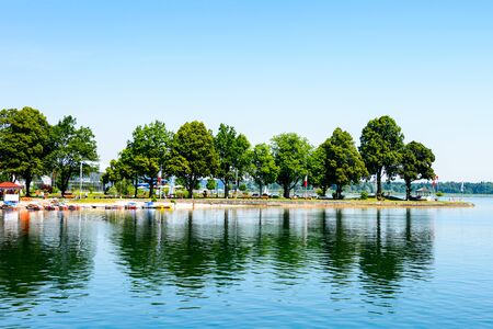 Nature of  Chiemsee lake, Bavarias largest lakeの写真素材