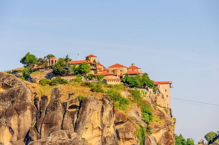 Monastery complex in Meteora mountains, Thessaly, Greece.の写真素材