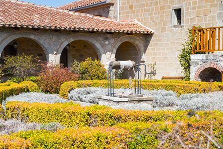 Part of the Holy Monastery of Saint Stephen in Meteora mountains, Thessaly, Greece.の写真素材