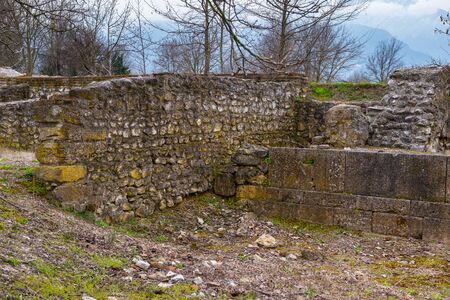 Ruins of the Dion Archeological Site in Greeceの写真素材