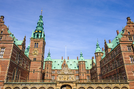 Frederiksborg Palace or Castle, a palace in Hillerod, Denmark. Former royal residence for King Christian IV and now a museum of national history.のeditorial素材