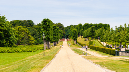 Beautiful park in Denmark behind the Castleのeditorial素材