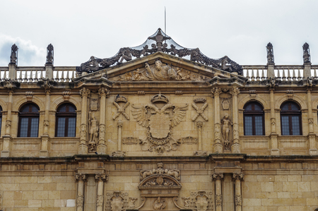 Facade of the old Alcala University, Alcala de Henares, Spainのeditorial素材