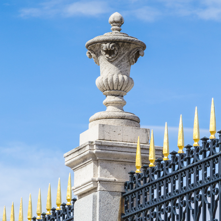 Gatenear the Royal Palace, Madrid, Spainのeditorial素材