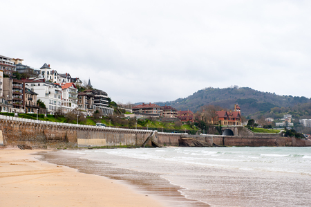 Panorama of the Bay de la Concha, San Sebastian, Basque Country, Spain.の写真素材