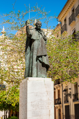 Statue to Arzobispo Marcelino, Valencia, Spainのeditorial素材