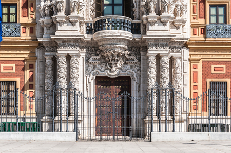 San Telmo Palace, Seville, Spain. Seat of the presidency of the Andalusian Autonomous Government.のeditorial素材