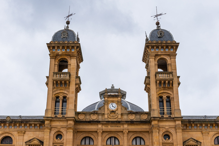 City Hall of San Sebastian, Basque Country, Spain.のeditorial素材