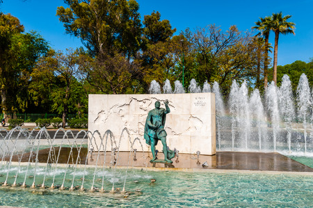 Monument to Simon Bolivar, Seville, Spain.のeditorial素材